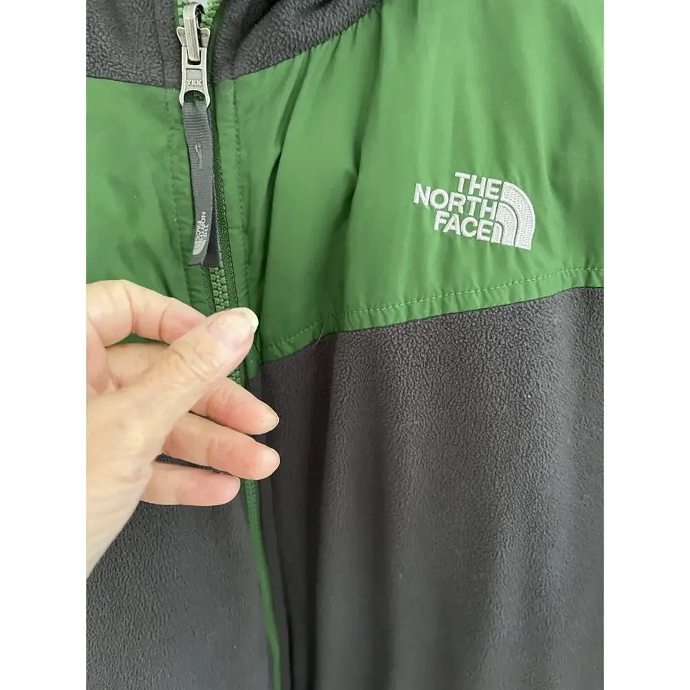 The North Face Mens Puffer Jacket L Reversible Quilted Hood Outoors Workwear